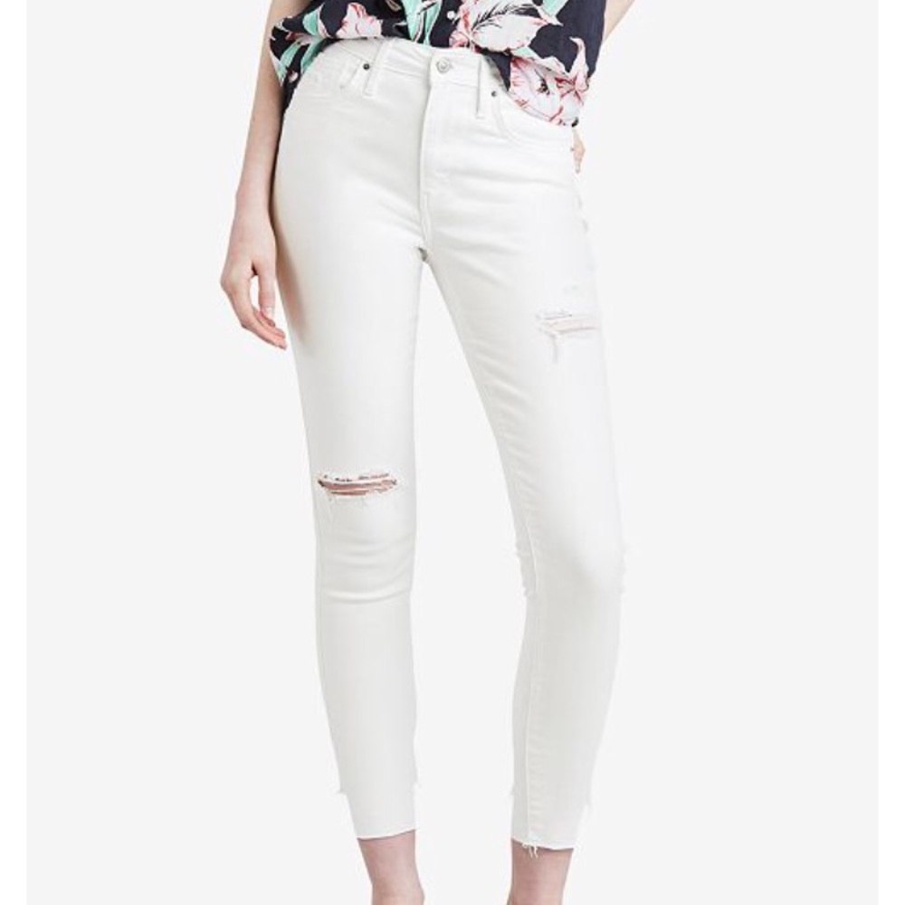 White high rise Levi’s